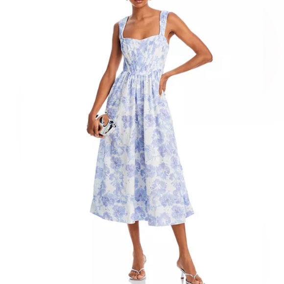 Aqua Dresses & Skirts - AQUA Eyelet Bustier Midi Dress, Size Medium, Brand new & never worn!